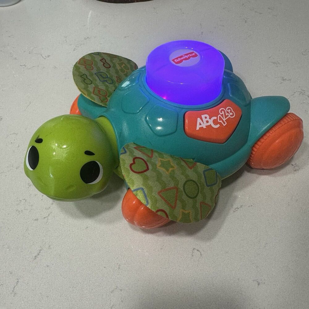 Fisher-Price Linkimals Light-Up Sit-to-Crawl Turtle Toy ABC 123 Musical
